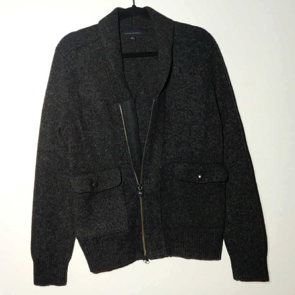 0064 Banana Republic size 8 grey wool jacket